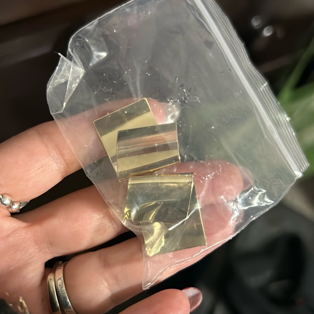 Marlyn Sciff Gold fold over earrings for pierced ears brand new